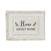 Willow &amp; Silk Framed 40cm White &#39;Home Sweet Home&#39; Sign Wall Art