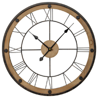 Willow &amp; Silk Large Roman Numeral Industrial Floating Wall Clock 61cm
