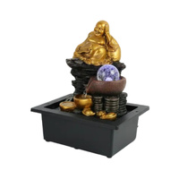 Willow &amp; Silk Gilt Laughing Buddha 24x18x27cm